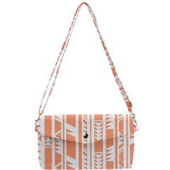 Tribal-pattern Removable Strap Clutch Bag