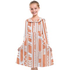 Tribal-pattern Kids  Midi Sailor Dress