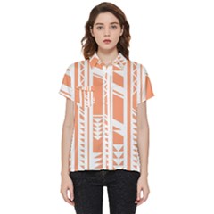 Tribal-pattern Short Sleeve Pocket Shirt