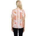 Tribal-pattern Bow Sleeve Button Up Top View4