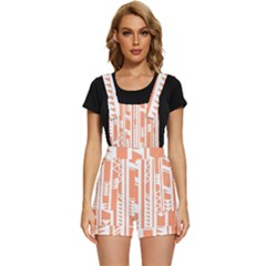 Tribal-pattern Short Overalls