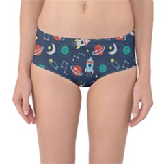 Cute-patterns- Mid-waist Bikini Bottoms