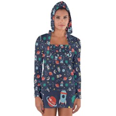 Cute-patterns- Long Sleeve Hooded T-shirt