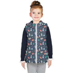 Cute-patterns- Kids  Hooded Puffer Vest by Jancukart