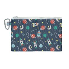 Cute-patterns- Canvas Cosmetic Bag (large)