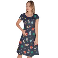 Cute-patterns- Classic Short Sleeve Dress