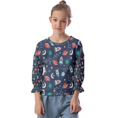 Cute-patterns- Kids  Cuff Sleeve Top