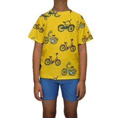 Layout Harness And Collar Kids  Short Sleeve Swimwear