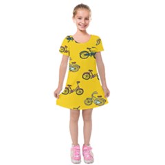 Layout Harness And Collar Kids  Short Sleeve Velvet Dress