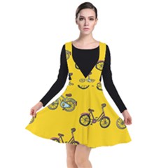 Layout Harness And Collar Plunge Pinafore Dress