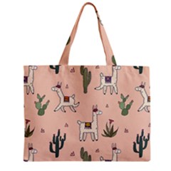 Llamas+pattern Zipper Mini Tote Bag by Jancukart