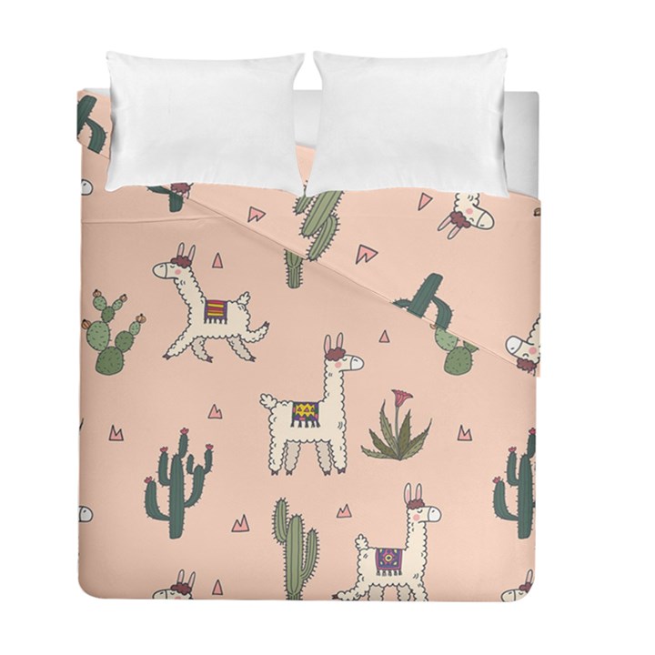 Llamas+pattern Duvet Cover Double Side (Full/ Double Size)