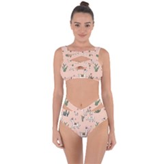 Llamas+pattern Bandaged Up Bikini Set 