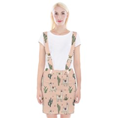 Llamas+pattern Braces Suspender Skirt