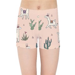 Llamas+pattern Kids  Sports Shorts