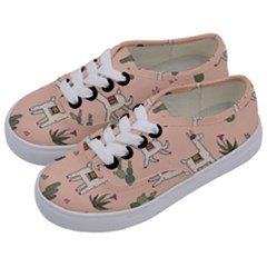 Llamas+pattern Kids  Classic Low Top Sneakers