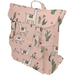 Llamas+pattern Buckle Up Backpack