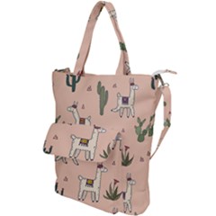 Llamas+pattern Shoulder Tote Bag by Jancukart