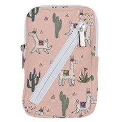 Llamas+pattern Belt Pouch Bag (large)