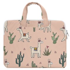 Llamas+pattern Macbook Pro 16  Double Pocket Laptop Bag  by Jancukart