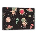 Space Pattern Cartoon Canvas 18  x 12  (Stretched) View1