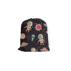 Space Pattern Cartoon Drawstring Pouch (small)