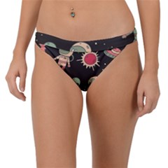 Space Pattern Cartoon Band Bikini Bottom