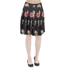 Space Pattern Cartoon Pleated Skirt