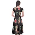 Space Pattern Cartoon Cap Sleeve Wrap Front Dress View2