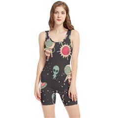 Space Pattern Cartoon Women s Wrestling Singlet by Jancukart