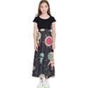 Space Pattern Cartoon Kids  Flared Maxi Skirt View1