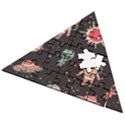 Space Pattern Cartoon Wooden Puzzle Triangle View2