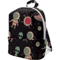 Space Pattern Cartoon Zip Up Backpack View1