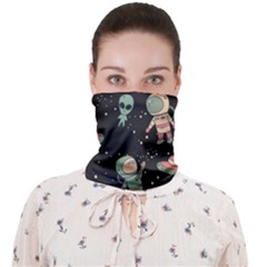 Space Pattern Cartoon Face Covering Bandana (adult)