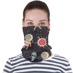 Space Pattern Cartoon Face Seamless Bandana (adult)