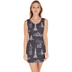 Nyc Pattern Bodycon Dress