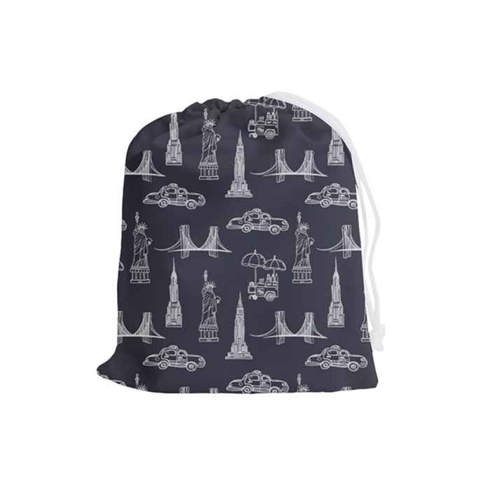 Nyc Pattern Drawstring Pouch (Large)