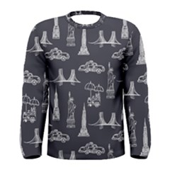 Nyc Pattern Men s Long Sleeve Tee