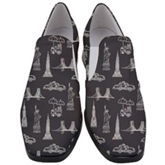 Nyc Pattern Women Slip On Heel Loafers