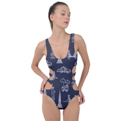 Nyc Pattern Side Cut Out Swimsuit by Jancukart