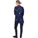 Cartoon-space-seamless-pattern-vectors Long Sleeve Velvet Kimono  View2