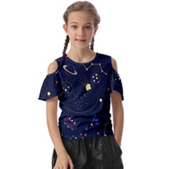 Cartoon-space-seamless-pattern-vectors Kids  Butterfly Cutout Tee