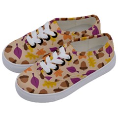 Seamless Verson Of Fal Pattern Kids  Classic Low Top Sneakers