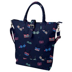 Bra Set Pattern Buckle Top Tote Bag