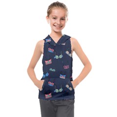 Bra Set Pattern Kids  Sleeveless Hoodie