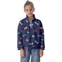 Bra Set Pattern Kids  Half Zip Hoodie