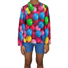 Bubble Gum Kids  Long Sleeve Swimwear by artworkshop