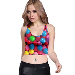 Bubble Gum Racer Back Crop Top by artworkshop