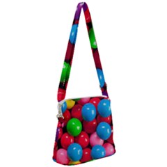 Bubble Gum Zipper Messenger Bag by artworkshop