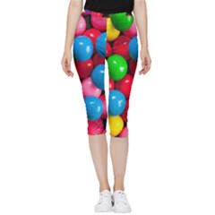 Bubble Gum Inside Out Lightweight Velour Capri Leggings 